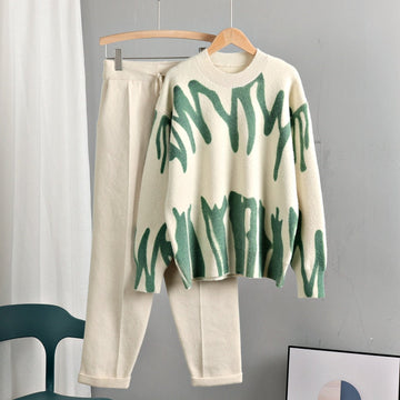 Joanne Tie Dye Warm Knit Two Piece Set - SunsetFashionLA